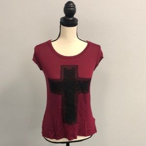 NWT Lace Cross Top
